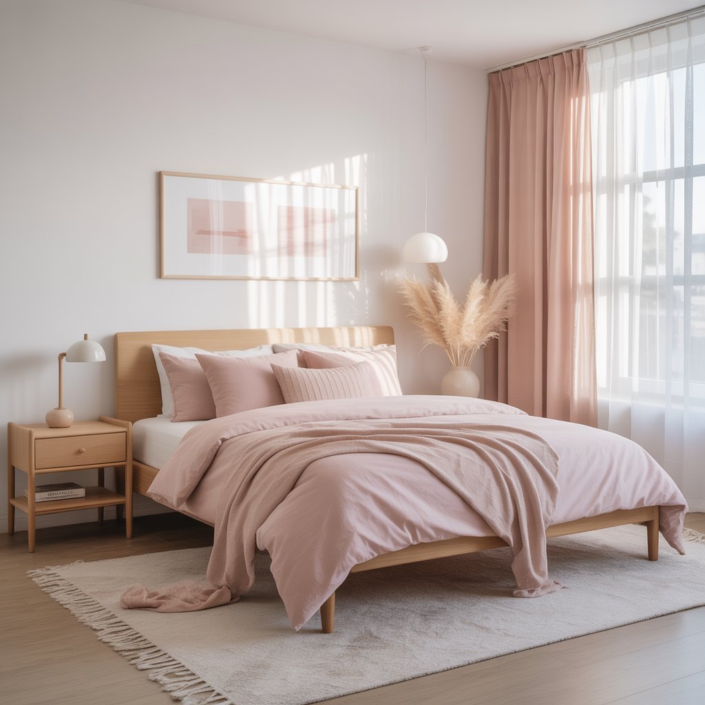 Pink and White Bedroom