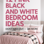 Pink Black and White Bedroom