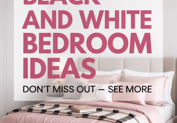Pink Black and White Bedroom