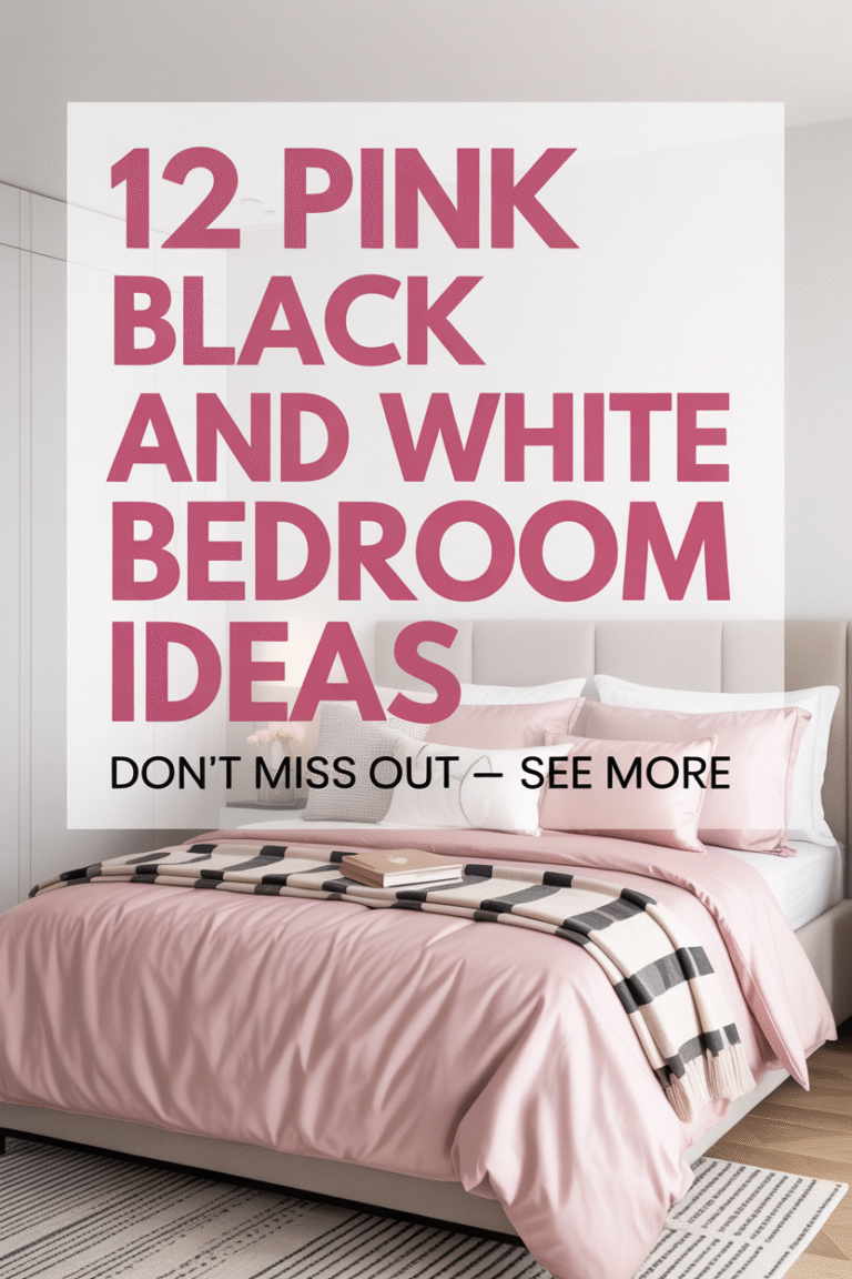 Pink Black and White Bedroom